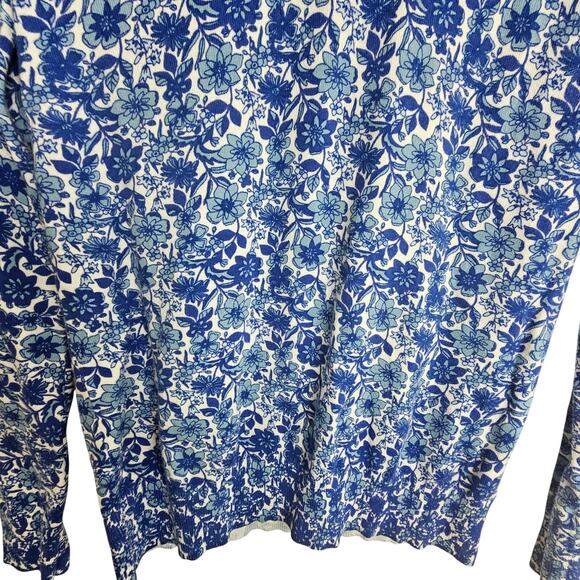Boden Womens Dawn Sky Floret Bloom Sweater Sz XS Whimsical Cottagecore Crewneck - Picture 4 of 9